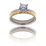 Bague Femme Acier Solitaire DIAMELA