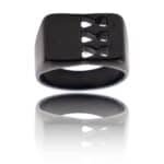 Coffret Chevalière Homme Acier Noir GRIFFONA