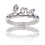 Coffret Bague Femme Rhodium Cœur LOVA