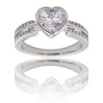 Coffret Bague Femme Rhodium Cœur LOVA