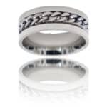 Bague Anneau Homme Acier CHAINA