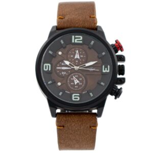 Jolie Montre Homme Marron M. JOHN