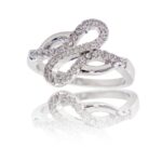 Coffret Bague Femme Rhodium Ruban OCTA