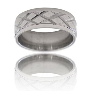 Bague Anneau Homme Acier DELTA