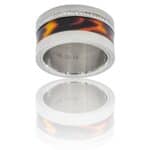 Coffret Bague Femme Acier Ambre