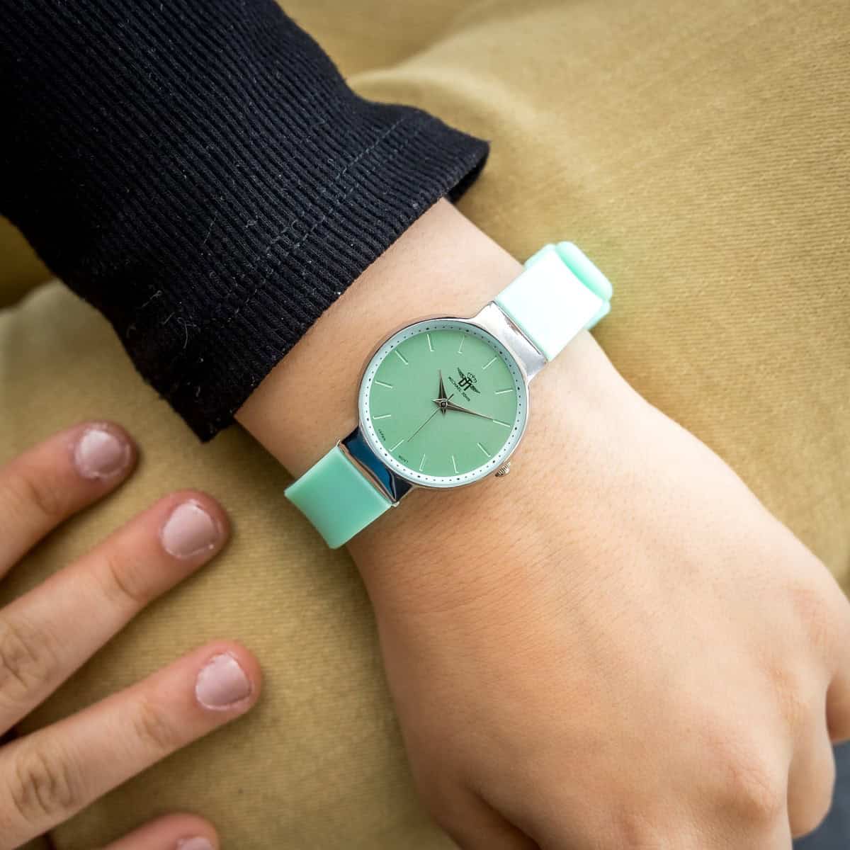 Splendide Montre Femme Vert d'eau M. JOHN