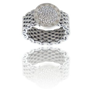 Bague Femme Mailles Strass DAPHNEE