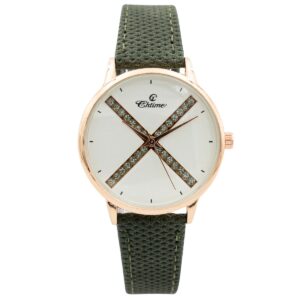 Montre Femme Vert Strass CHTIME