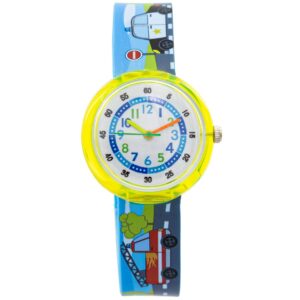Montre Enfant Silicone Bleu Voiture CHTIME