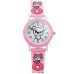 Montre Enfant Silicone Rose Chat CHTIME