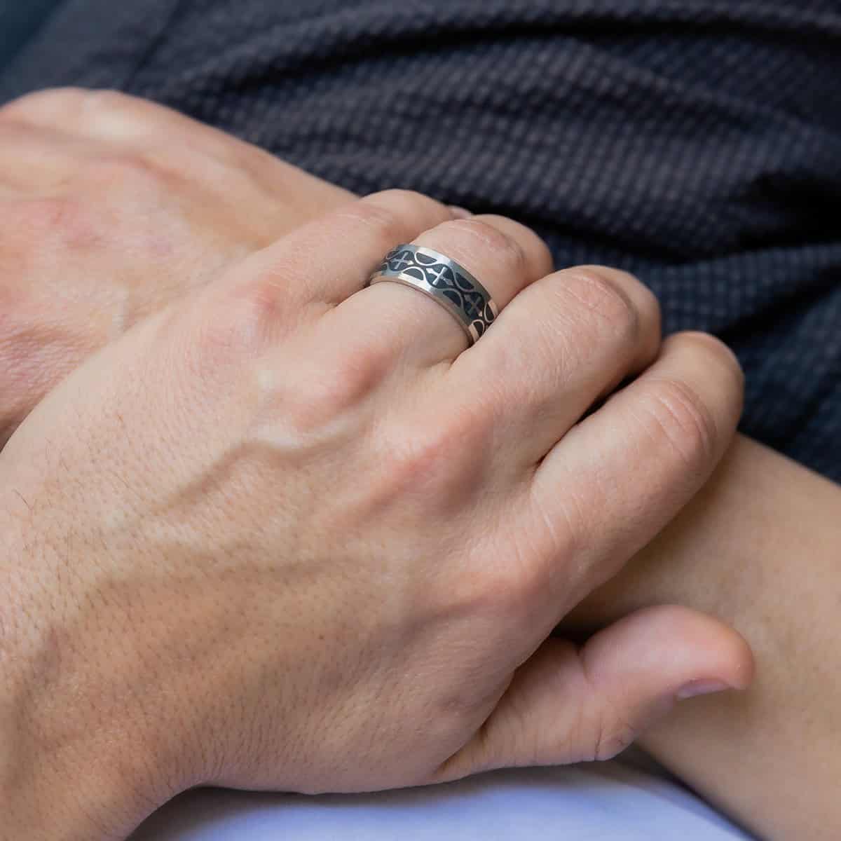 Bague Anneau Fashion pour Homme Acier FAGUS