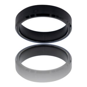 Bague Anneau Homme en Acier noir ILEX
