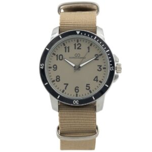 Jolie Montre Homme Tissu Beige GIORGIO
