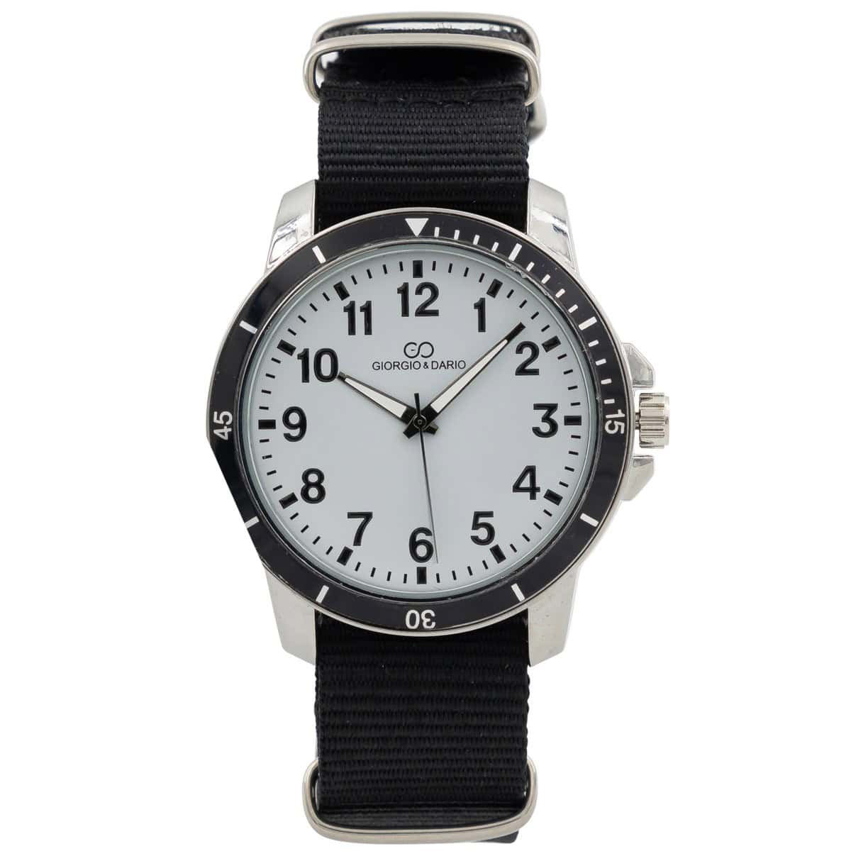 Votre Montre Homme en Tissu Noir GIORGIO