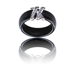 Votre Coffret Bague Femme Céramique Ornée Zirconium