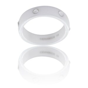 Coffret Belle Bague Femme Céramique Ornée Zirconium