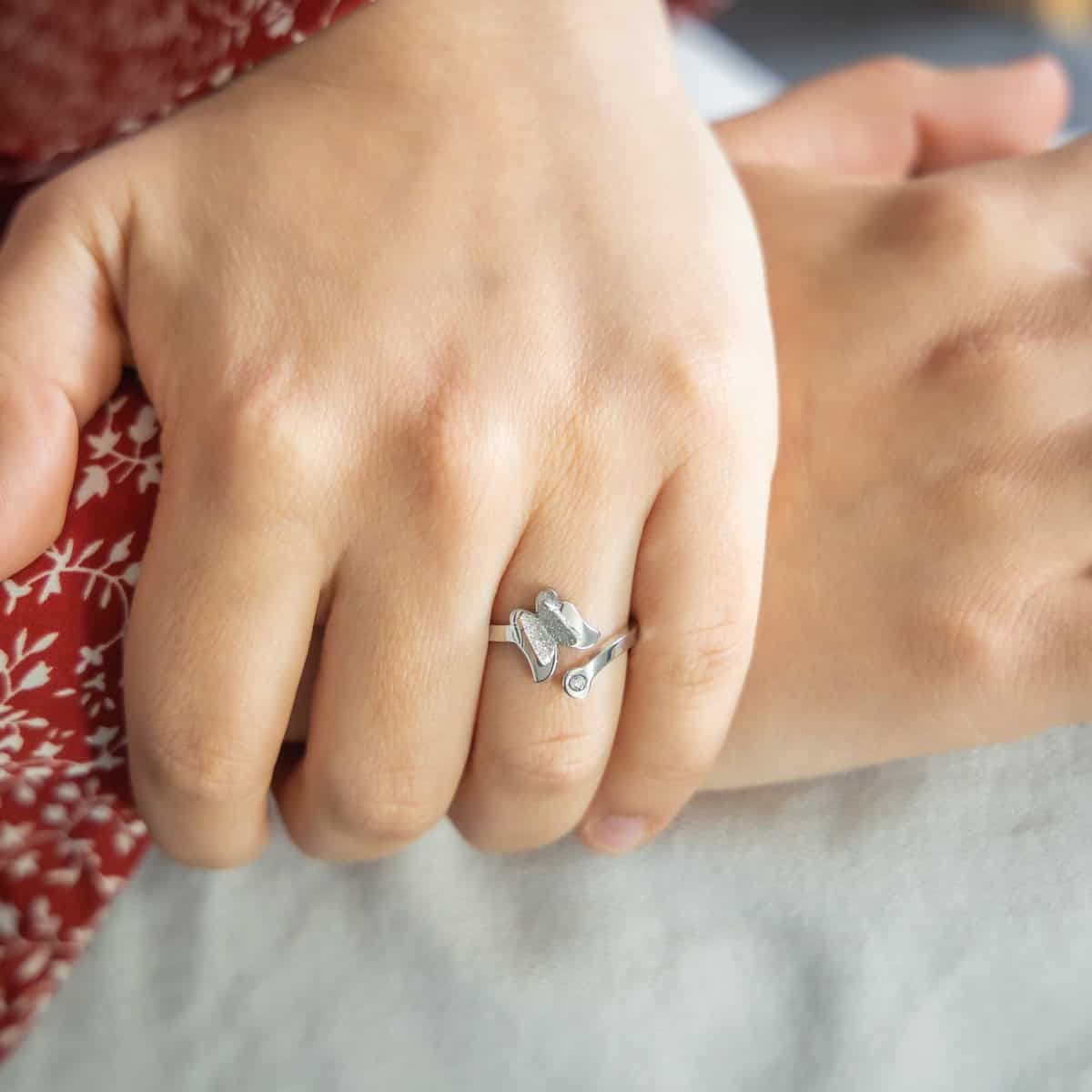 Bague Femme Papillon Ornée Strass