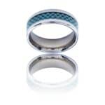 Bague Anneau pour Homme Acier Carbone