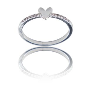 Bague Femme Coeur Ornée de Strass