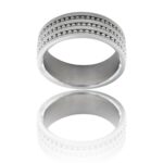 Sublime Bague Anneau pour Homme Acier