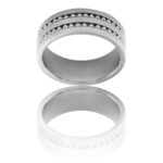 Magnifique Bague Anneau Homme Acier