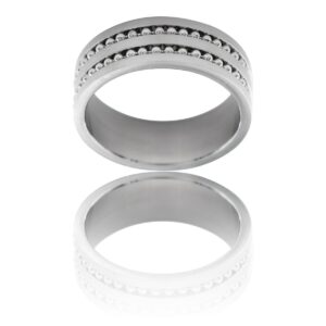 Magnifique Bague Anneau Homme Acier