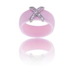 Coffret avec Bague pour Femme Céramique Ornée Zirconium