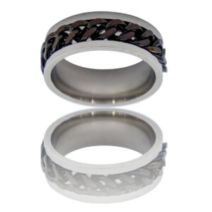 Très Belle Bague Anneau Homme Acier TAXUS