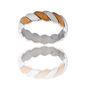 Magnifique Bague Femme Bi-Color CAPREA