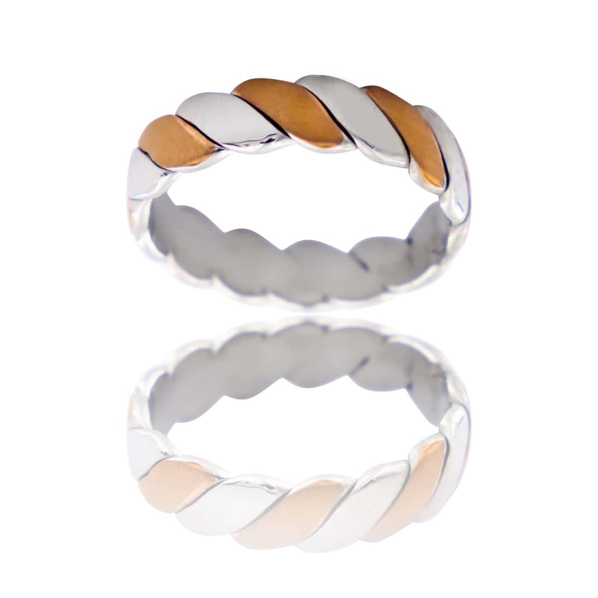 Magnifique Bague Femme Bi-Color CAPREA