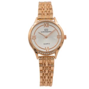 Montre pour Femme en Métal Rosé Strass GIORGIO
