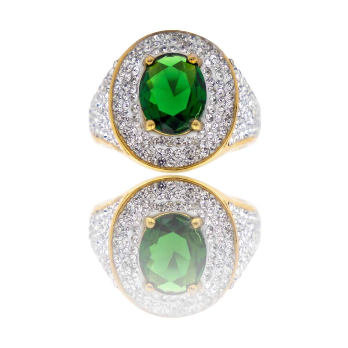 Bague Femme Couleur Dorée Ornée Zirconium VINCA