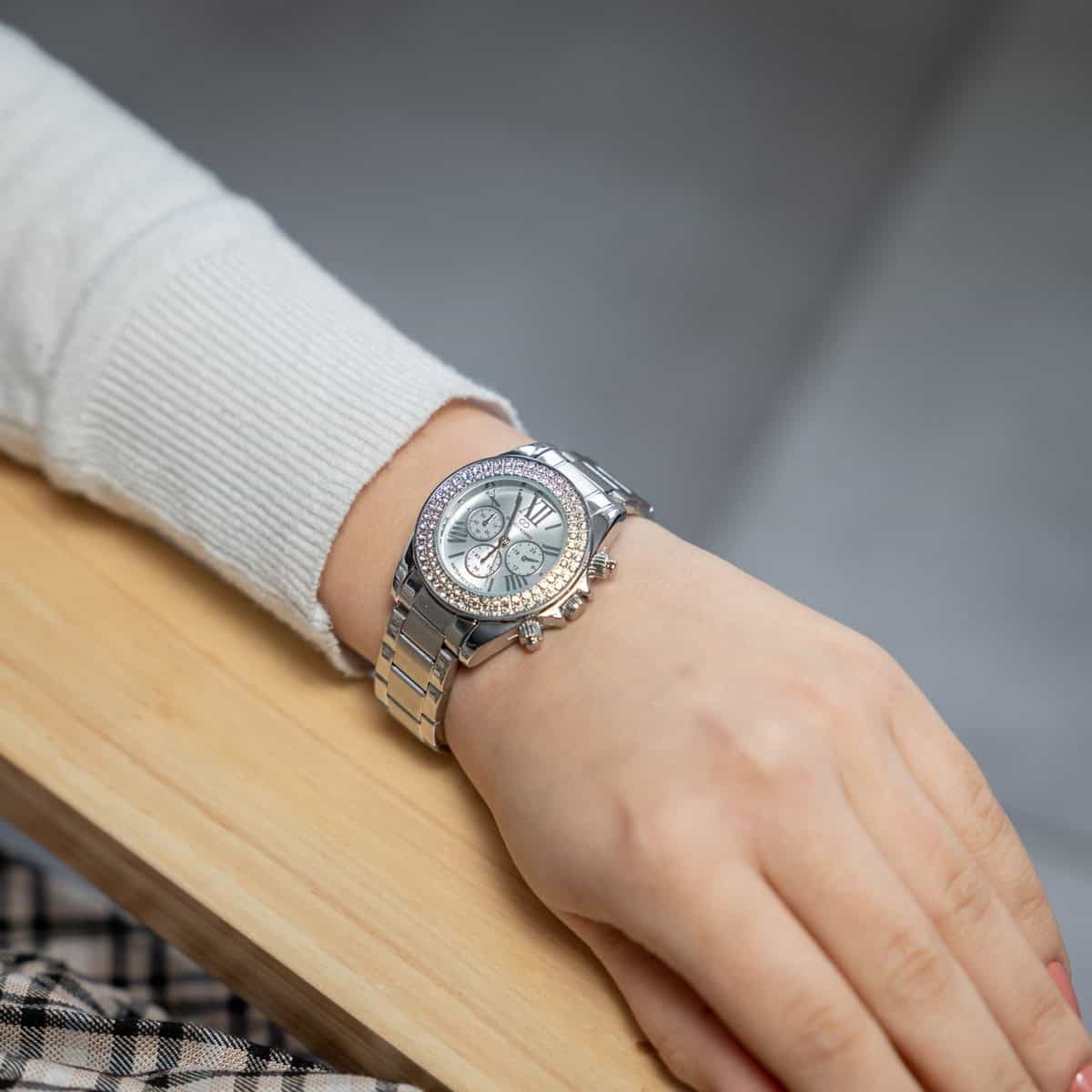 Coffret avec Montre Femme Acier Strass GIORGIO