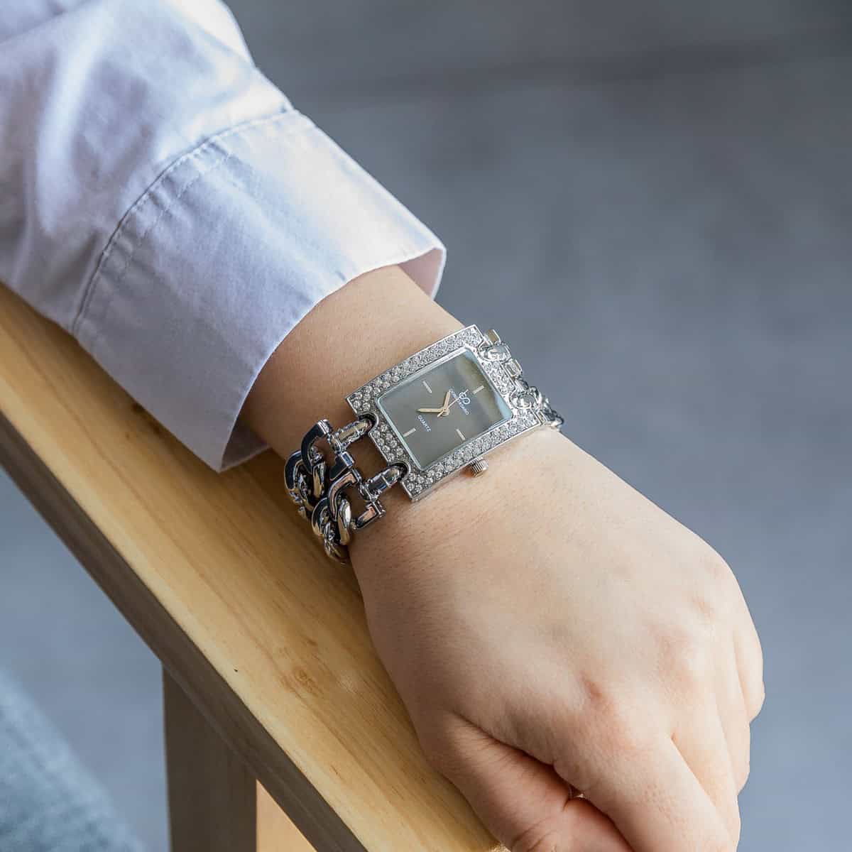 Coffret avec Montre Femme Acier Strass GIORGIO