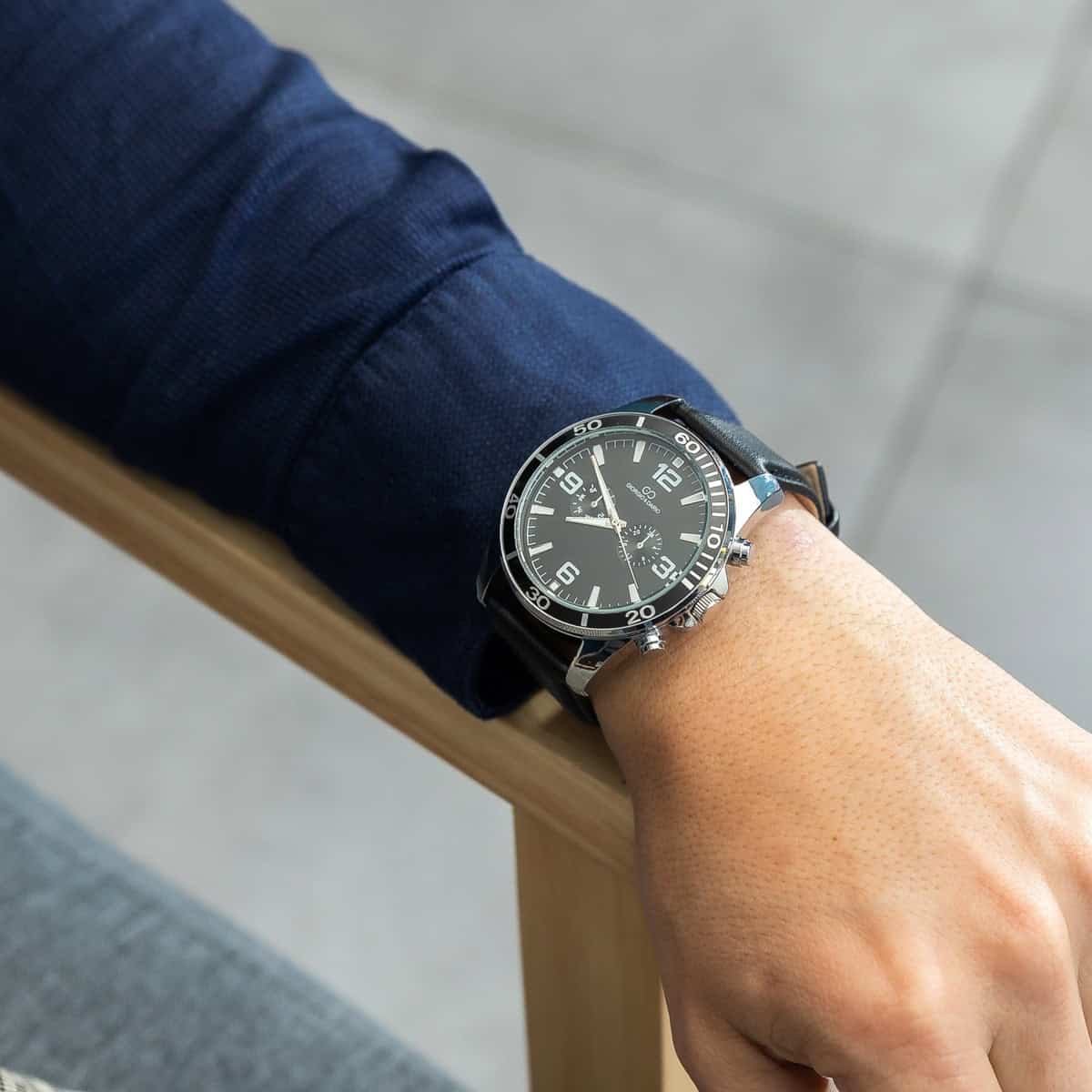 Magnifique Montre Homme Noir GIORGIO