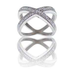 Très Belle Bague Femme Ornée Zirconium HEDERA