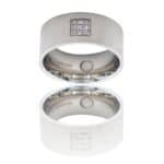 Bague Anneau Homme fashion en Acier Zirconium IBERIS