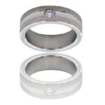 Bague Anneau pour Homme Acier Zirconium SILENE