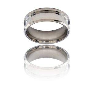 Bague Anneau Homme Acier Couleur Argenté