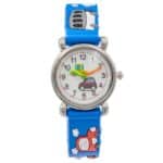 Montre pour Enfant Unisexe Silicone Voiture Bleu