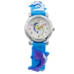 Belle Montre Enfant Unisexe Silicone Dauphin Bleu