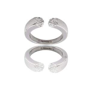 Superbe Bague Femme Acier Ornée Zirconium