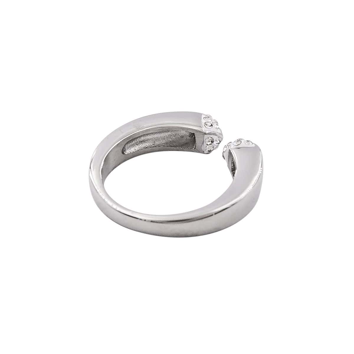 Superbe Bague Femme Acier Ornée Zirconium