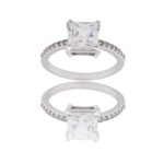 Bague Femme en Métal Ornée Zirconium