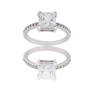 Bague Femme en Métal Ornée Zirconium