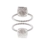 Sublime Bague Femme Acier Ornée Zirconium