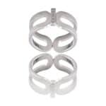 Bague Femme en Acier Ornée avec Zirconium