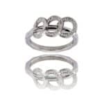 Magnifique Bague Femme Acier Ornée Zirconium