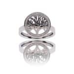 Bague Femme Tendance Acier Ornée Zirconium