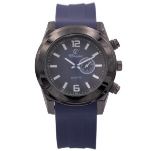 Montre Pas Chère Homme Silicone Bleu CHTIME
